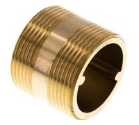 G 1 1/2'' Brass Double Pipe Nipple 16 Bar DIN 2982 - 40mm