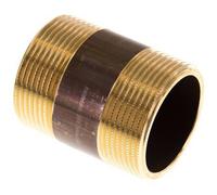 G 1 1/2'' Brass Double Pipe Nipple 16 Bar DIN 2982 - 60mm