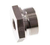 G 1 1/2'' x G 1/2'' M/F Stainless steel Reducing Adapter 315 Bar - Hydraulic