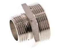 G 1 1/2'' x G 1'' Nickel plated Brass Double Nipple 16 Bar