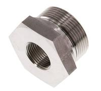 G 1 1/2'' x G 3/4'' M/F Stainless steel Reducing Adapter 315 Bar - Hydraulic
