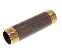 G 1 1/4'' Brass Double Pipe Nipple 16 Bar DIN 2982 - 150mm