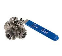 G 1-1/4 inch 3-Way L-port Stainless Steel Ball Valve