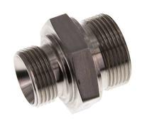 G 1 1/4'' x G 1'' Stainless steel Double Nipple 315 Bar - Hydraulic