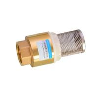 G 1/2" 3/4" 1" DN15 DN20 DN25 Female Thread Bottom Valve Brass one-Way Check Valve Water Pump Foot Valve(1 inch,1Pair)