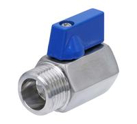G 1/2'' M/F 2-Way Stainless Steel Mini Ball Valve 69 bar PTFE - TamesonPRO 1113-012-MF