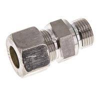 G 1/2'' Male x 16S Stainless steel Straight Compression Fitting with FKM Seal 400 Bar DIN 2353
