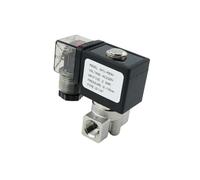 G 1/4 Inch DN8 VX2120-08-SS-NC Normally Closed Stainless Steel Solenoid Valve 1Pcs(12VDC,with 1PC Clamp)