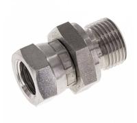 G 1/4'' x G 3/8'' F/M Stainless steel Reducing Adapter 325 Bar - Hydraulic