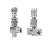 G 1/8" 1/4" 3/8" NPT 1/2" Stainless Steel 304 Needle Valve Metering Flow Regulating Valve Controller(1/4",G_Straight)
