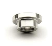 G 1/8" (BSPP) Stainless Steel 304 Female Threaded Stepped Weld Bung Mounting Fitting (OD 5/8") with Top Head (OD 0.8")