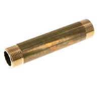 G 1'' Brass Double Pipe Nipple 16 Bar DIN 2982 - 150mm