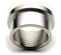 G 1" (BSPP) Stainless Steel 304 Female Threaded Stepped Weld Bung Mounting Fitting (OD 1.5") with Top Head (OD 1.7")