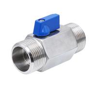 G 1'' M/M 2-Way Stainless Steel Mini Ball Valve 69 bar PTFE - TamesonPRO 1113-100-M