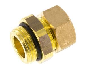 G 1'' Male x 22mm Brass Straight Compression Fitting with NBR Seal 54 Bar DIN EN 1254-2