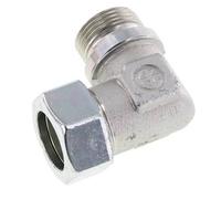 G 1'' Male x 28L Zinc plated Steel 90 deg Elbow Fitting 160 Bar DIN 2353