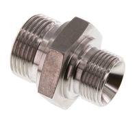 G 1'' x G 3/4'' Stainless steel Double Nipple 345 Bar - Hydraulic