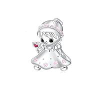 G 128 My Little Princess Charm, Sterling Silver 925, Compatible with Pandora Bracelet