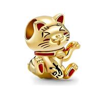 G 147 Lucky Cat Charm, Sterling Silver 925, Compatible with Pandora Bracelet