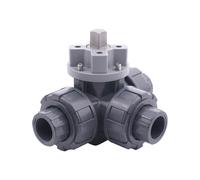 G 2 inch L-bore 3-Way PVC Ball Valve ISO-Top F05 10 bar PTFE/EPDM