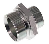 G 2'' x G 1 1/2'' Zinc plated Steel Double Nipple 160 Bar - Hydraulic