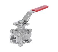 G 3/4'' 3-Piece 2-Way Stainless Steel Ball Valve 69 bar PTFE ISO-Top F03/F04 - TamesonPRO 1121-034