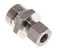 G 3/4'' Male x 12L Stainless steel Straight Compression Fitting with FKM Seal 315 Bar DIN 2353