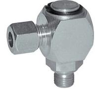 G 3/8'' Male x 10S Zinc plated Steel 90 deg Elbow Swivel Joint 630 Bar DIN 2353