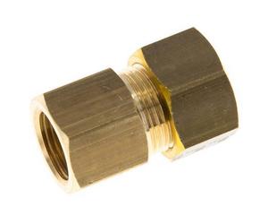 G 3/8'' x 15mm Brass Straight Compression Fitting 82 Bar DIN EN 1254-2