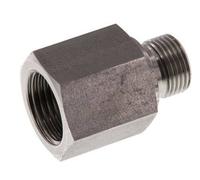G 3/8'' x G 1/2'' M/F Stainless steel Reducing Adapter 630 Bar - Hydraulic