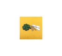 (G) 3D Metal Car Sticker Green Lucky Four Leaf Clover Fender Front Grille