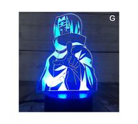(G) 3d Night Lights Naruto Team Uzumaki Naruto Sasuke Sakura Figure Led Night Lamp