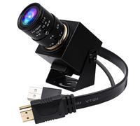 G 4K HDMI USB Camera with Manual Zoom and Variable Focus - PC Webcam, Mini Lightburn Camera for Computer, H.264 Telescopic Surveillance Camera 8MP (2.8-12 mm 4x Zoom Lens)