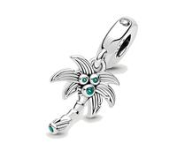 G 96 Palm Trees Charm, Sterling Silver 925, Compatible with Pandora Bracelet