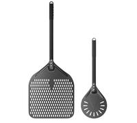 G.a HOMEFAVOR 14 Inch Perforated Pizza Peel - Professional 8 inch Pizza Turning Peel with Anodized Aluminum, Perforated Pizza Paddle with Non-Slip Heat Resistant Handle