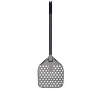 G.a HOMEFAVOR Perforated Pizza Peel 12 Inch Hard Anodized Aluminum Pizza Paddle with Long Detachable Handle, Rectangular Pizza Oven Peel for Baking, Total Length 47-inch