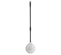 G.a HOMEFAVOR Turning Pizza Peel 9 Inch, Perforated Pizza Peel, Anodized Aluminum Pizza Paddle for Baking Homemade Pizza Bread