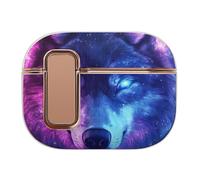 G-alaxy And Wolf Cute Earbuds Case Compatible with Airpods Pro 2 Wireless Headphones Cover with Button Protector