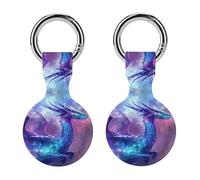 G-alaxy Dragon Trendy GPS Cases Holder with Key Chain Ring Portable Protective Covers Compatible with Airtag