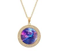 G-alaxy Dragon Women's Diamond Necklace Shiny Rhinestones Pendant Jewel Necklaces Romantic Trendy