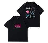 G. Album I Feel T-Shirt Support Printed Merch T-Shirt Cotton Oversize Shirts Top(Black,M)