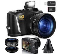 G-Anica 4K Digital Cameras for Photography and Video with Autofocus 16X Digital Zoom, 48MP Vlogging Camera, 3'' Flip Screen Compact Camera for Travel with 32GB SD Card