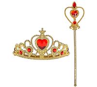 G.B Gold Royal Crown Tiara & Sceptre