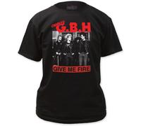 G.B.H. - Mens Give Me Fire T-Shirt in Black, Size: X-Large, Color: Black