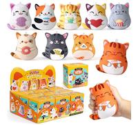 G.C Mini Animal cat Plush Toy Set, 9 Cat Plushie blind box, 8 * 10cm Mini Mystery Plush Keychains, Decompression Plush Toys Gifts for Boys Girls 4 5 6 Years Old Birthday Christmas Cat Party Favours