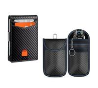 G&C PRODUCTS Faraday Pouch for Car Keys and RFID Card Holder Wallet | Car Key Signal Blocker and RFID Pouch Bundle | Gifts for Men and Everyday Security Set
