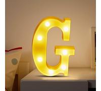 (G) Christmas Ornament Novelty Decorations LED Letter Lights Sign Light Up For Home Party Decoration Light Up Letters Alphabet Letter Sign Battery Powered
