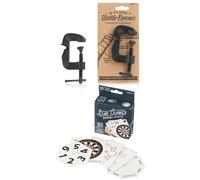 G-Clamp Bottle Opener & 30 Bar Games Beer Mats Set Suck UK Multi One Size