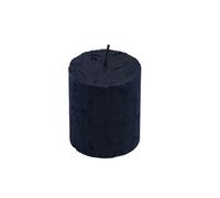 G Decor Adeline Metallic Textured Pillar Candle Anniversary New Home Decor (Black Small Pillar)