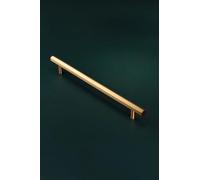 G Decor Belgravia Hexagonal Solid Brass Bar Pull Handle in Satin Brass, 224 mm Centres - Kitchen Cabinet, Cupboard and Drawer Handle, M4 Screws Included